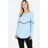 3rd Story-Heidi Tee L/S-Cornflower