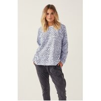 Cartel & Willow-Gigi Sweater-Blue Leopard