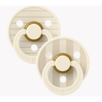Bibs Round Studio Colour Pacifier Size 1 - Pin Ivory Vanilla Mix