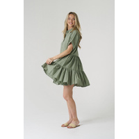 HQ Tiered Shirt Dress - Khaki