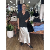 Sunny Girl Satin Skirt - Beige