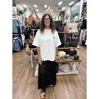 Sunny Girl Lace Skirt - Black