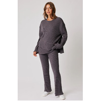 Cartel & Willow Demi Knit Pant - Charcoal Knit