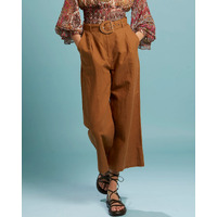 Fate+Becker Exhale Belted Wide Leg Pant - Mocha