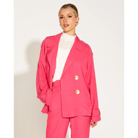 Fate+Becker One and Only Oversized Blazer - Hot Pink