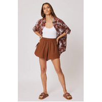 Cartel & Willow Georgie Shirt - Cocoa Leaf