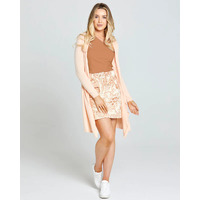 Sass Donna Waterfall Cardi - Peach