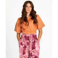 Sass Marnie Balloon Sleeve Top - Ginger