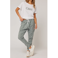 Cartel & Willow Comeback Pant - Smoke Leopard