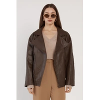 Fate + Becker Fallon Leather Bomber - Chocolate