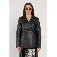 Fate + Becker Sorrel Leather Blazer - Black