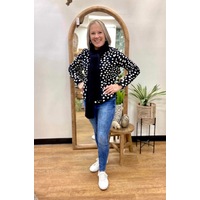 Sunny Girl Dotty Jumper- Black/White