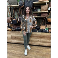 Iris Maxi Shirt - Brown Print