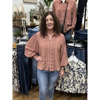 Iris Maxi Long Sleeve Shirt - Dusty Rose
