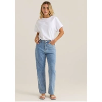 Sass Kalani Straight Leg Jean - 90's Blue Wash