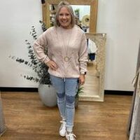Spring Road-Knit Jumper-Pale Pink