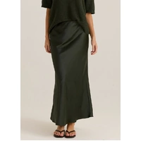 Sass Jasper Slip Skirt - Olive