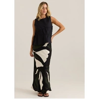 Sass Tarni Satin Slip Skirt - Iris Abstract Print