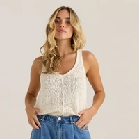 Sass Penn Knit Top - Cream
