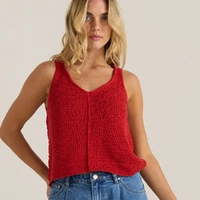 Sass Penn Knit Top - Rust Red