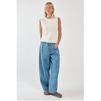 Sass Aveline Barrel Leg Jean - Classic Blue