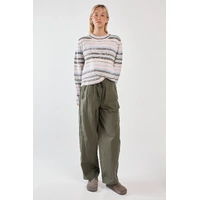 Sass Reign Barrel Leg Cargo Pant - Olive