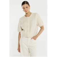 Sass Gia Cable Cardi - Cream