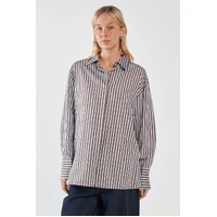 SASS Claudia Stripe Shirt - Choc Blue