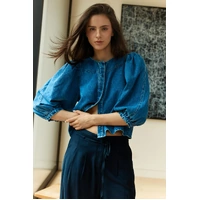 Sass Hayes Denim Shirt - Classic Blue