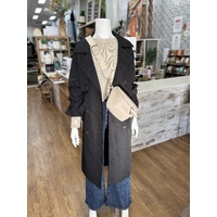 Iris Maxi Trench Coat - Black