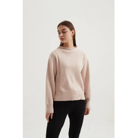 Tirelli Relaxed High Neck Knit - Champagne Pink