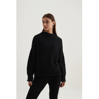 Tirelli Rolled Hem Knit - Black