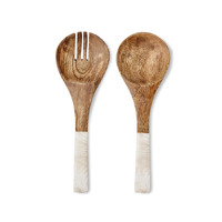 Madras Link Flores Neutral Salad Server Set 2