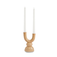 Madras Link Double Candle Holder - Clay