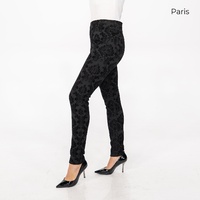 Vassalli Skinny Leg Printed Ponti Pull On Pant