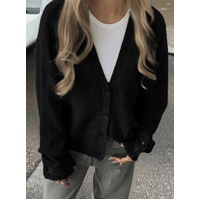 Smaibulun Button Cuff Detail Cardi - Black