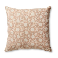 Madras Link Delilah Block Print Cushion - Rust