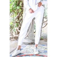 3rd Story-Leopard Splice Jogger-White