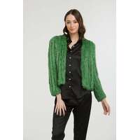 365 Days Rabbit Fur Short Jacket - Pistachio