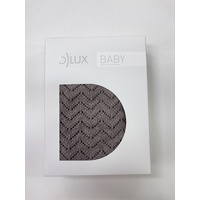 DLUX Mica Chevron Pointelle Blanket - Chocolate