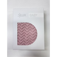 DLUX Mica Chevron Pointelle Blanket - Pink