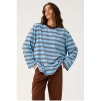 Cartel + Willow Harley Long Sleeve - Truffle/Ice Stripe