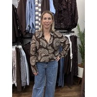 Delilah Collared Shirt - Coffee