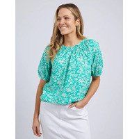 Foxwood Bloom Top - Emerald Print