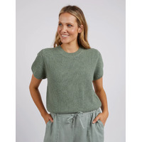 Foxwood Blair Short Sleeve Knit Top - Sage Green