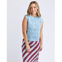 Foxwood Luna Knit Vest - Cerulean