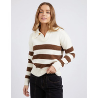 Foxwood Imogen Knit - Choc & White Stripe