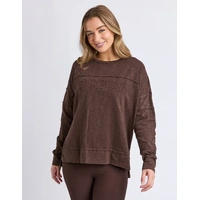 Foxwood Throw On Tee - Coffee Bean