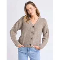 Foxwood Jensen Button Cardi - Mushroom
