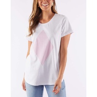 Foxwood-Diamond Tee-White
